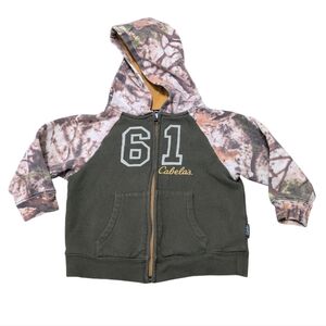 Cabela's Kids Zip Up Hoodie Sweatshirt Size 4T Toddler Boy Or Girl